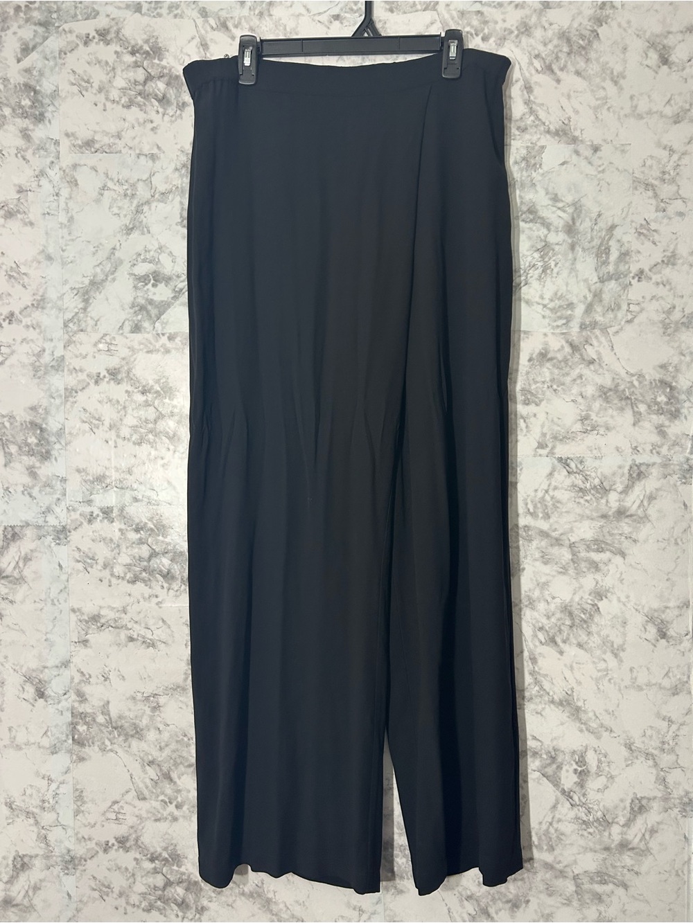 Eileen Fisher Black Wide-Leg cross cross Trousers (see measures)
59